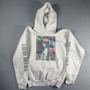 Taylor Swift The Eras Tour White Graphic Hoodie Official Concert Merch Small